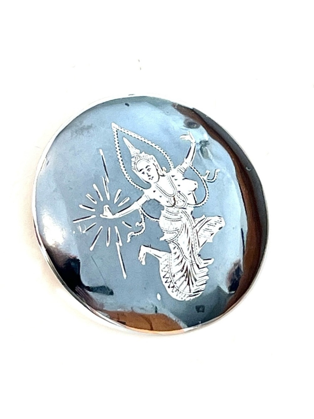 Vintage Siam Niello Sterling Silver Brooch